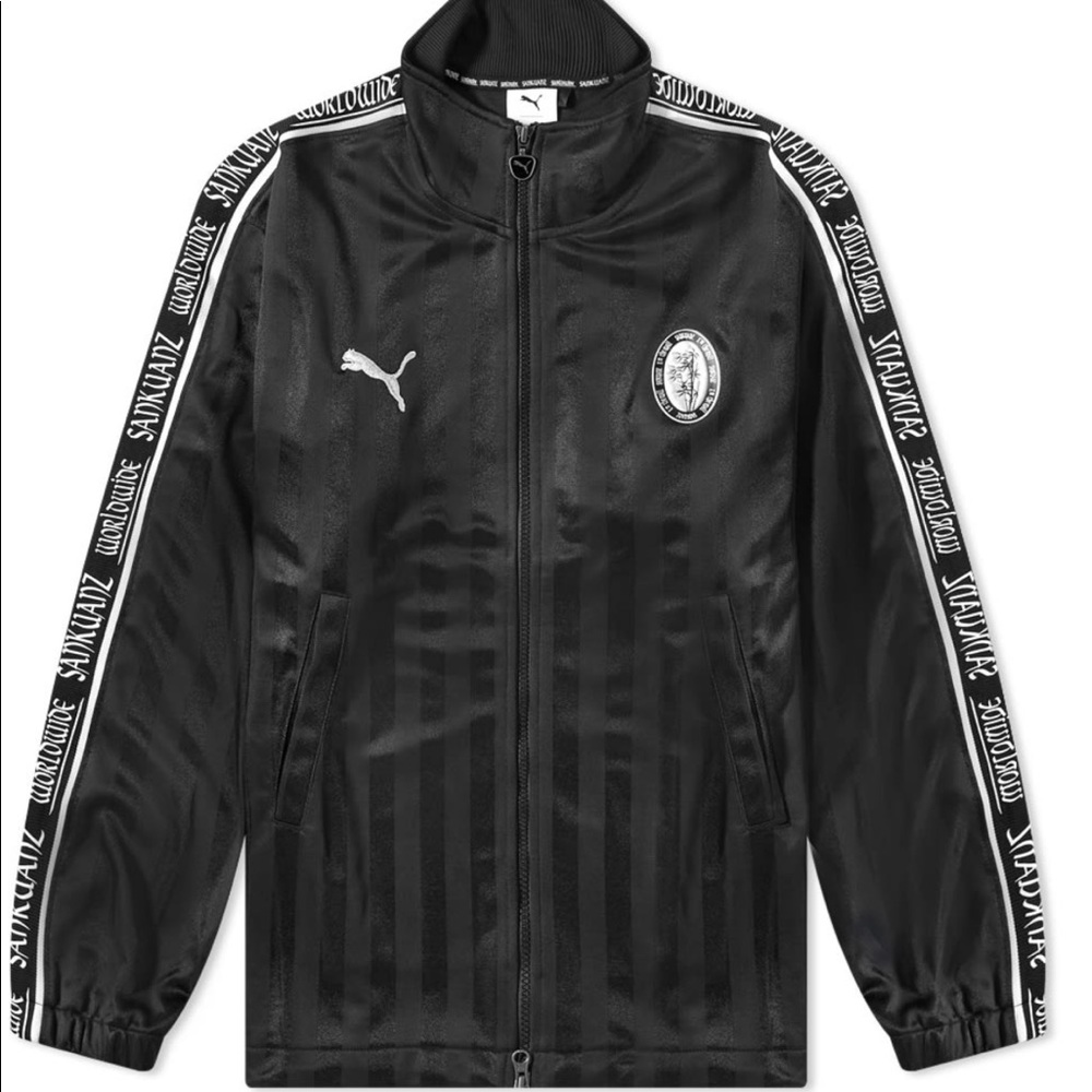 MSRP$110 New Puma Sankuanz Worldwide Jacket Full Zip Long Sleeve Black Mens Sm